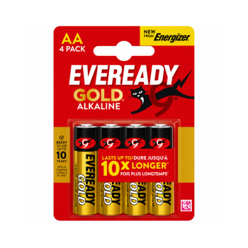 Eveready Gold AA Alkaline Batteries 4-Pack