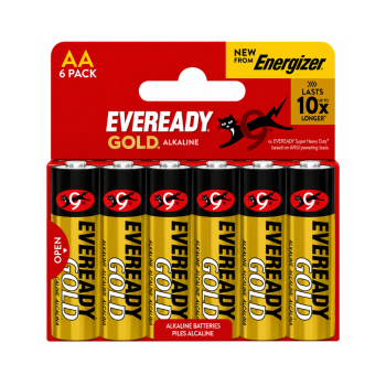 Eveready Gold AA Alkaline Batteries 6-Pack