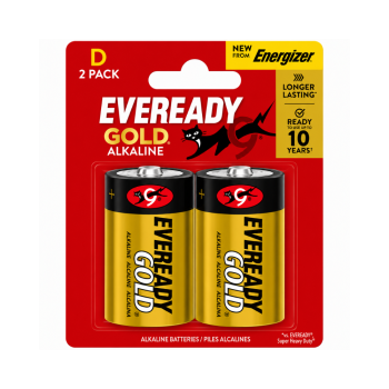 Eveready Gold D Alkaline Batteries 2-Pack