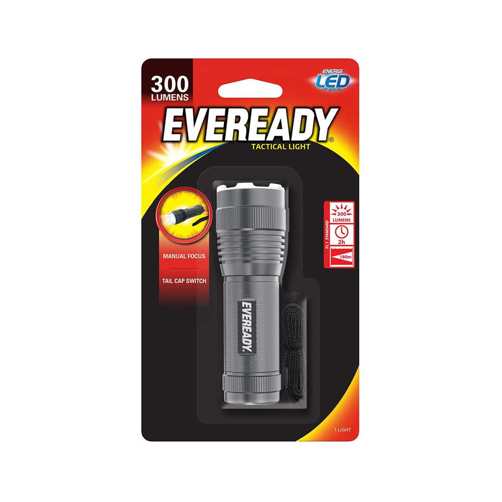 Eveready TAC300 Tactical Handheld Flashlight 300 Lumens
