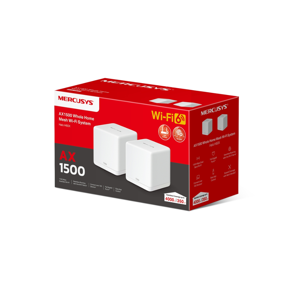 Mercusys Halo H60X AX1500 Wi-Fi 6 Mesh System 2-Pack