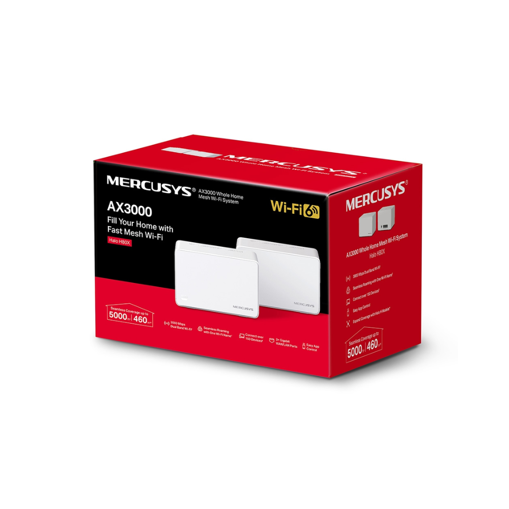 Mercusys Halo H80X AX3000 Wi-Fi 6 Mesh System 2-Pack