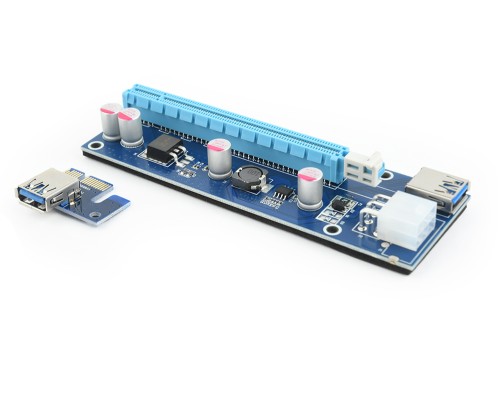 PCI-Express riser add-on cardPCI-ex 6-pin power connector