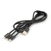 Cablexpert 3-in-1 USB Charging Cable 1m Black