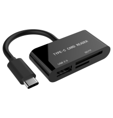 Compact USB Type-C SDXC combo card readerblack
