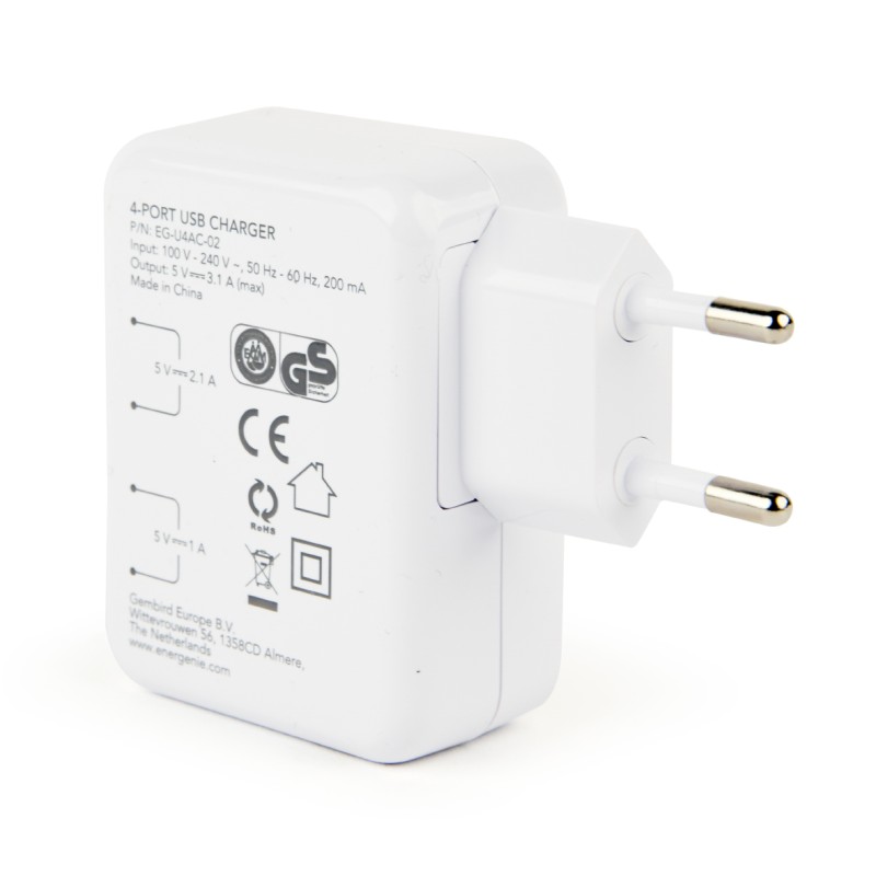 Energenie Universal 3.1A Dual USB Charger White