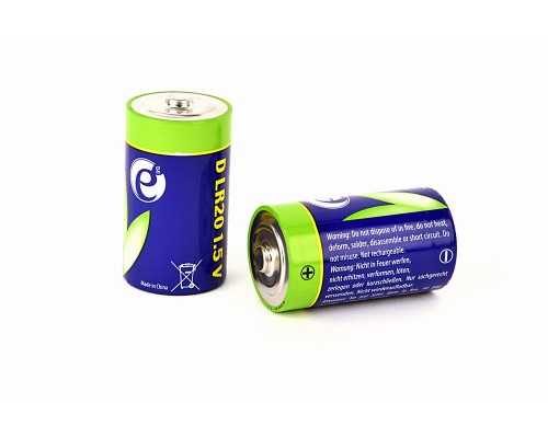 Alkaline D-cell battery2-pack
