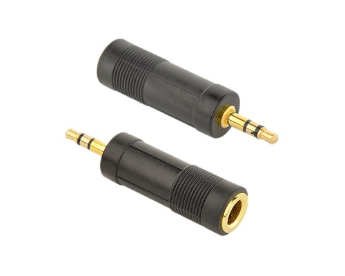 6.35 mm female to 3.5 mm male audio adapter