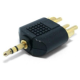 3.5 mm plug to 2 x RCA plug stereo audio adapter