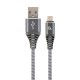 Premium cotton braided Micro-USB charging and data cable1 mspacegrey/white
