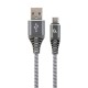 Premium cotton braided Type-C USB charging and data cable1 mspacegrey/white