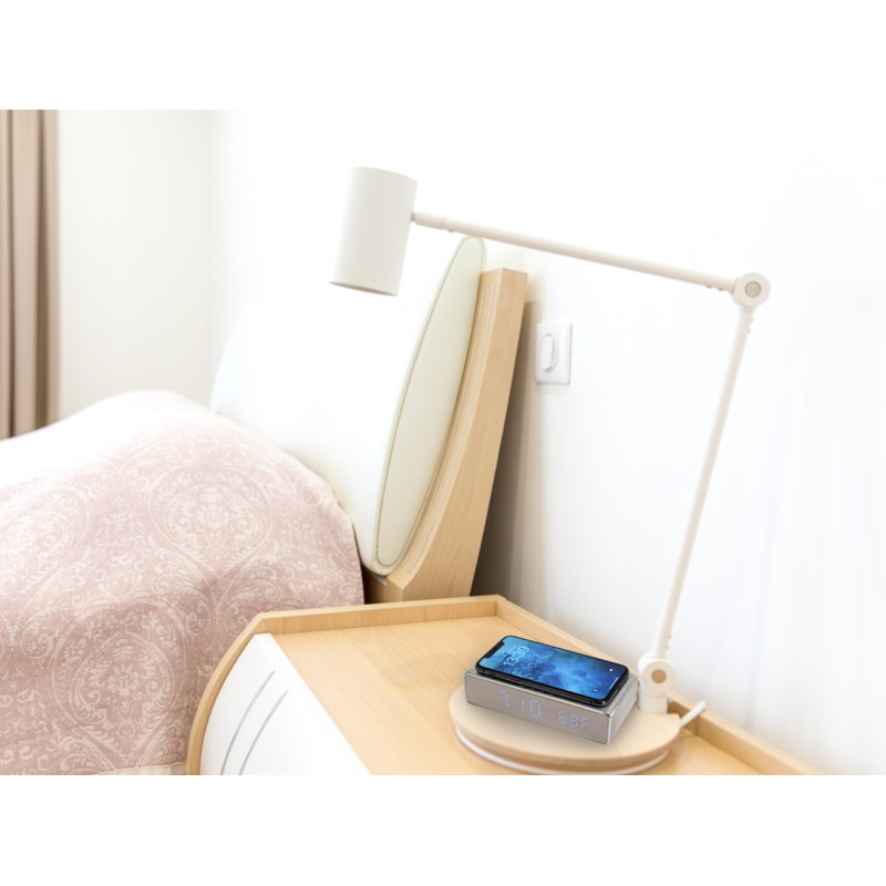 Gembird Digital Alarm Clock Silver