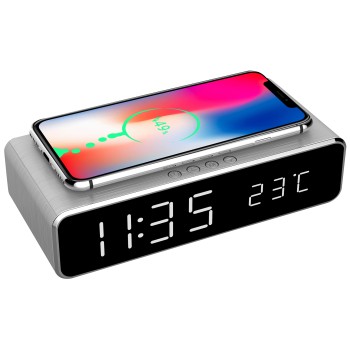Gembird Digital Alarm Clock Silver