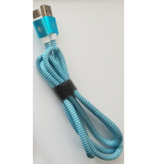 Premium cotton braided Type-C USB charging and data cable2 mpurple/white