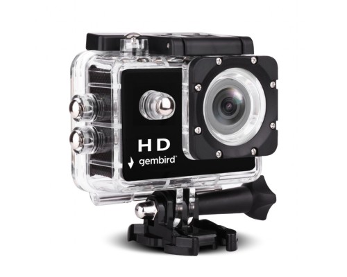 HD action camera with waterproof case