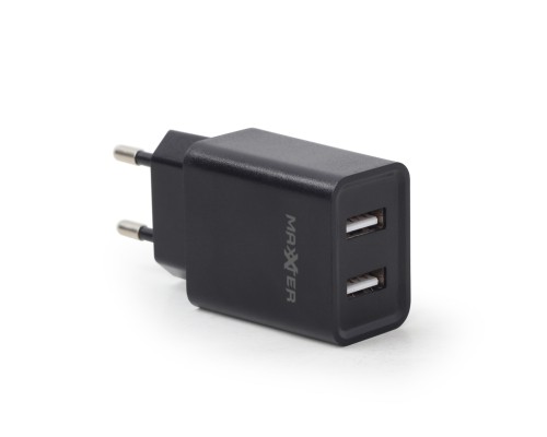 2-port universal USB charger2.1 Ablack