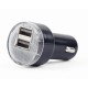 2-port USB car charger2.1 Ablack