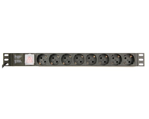 Power distribution unit (PDU)8 Schuko sockets1U10AC14 plug 3 m cable