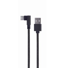 Angled USB Type-C charging & data cable0.2 mblack