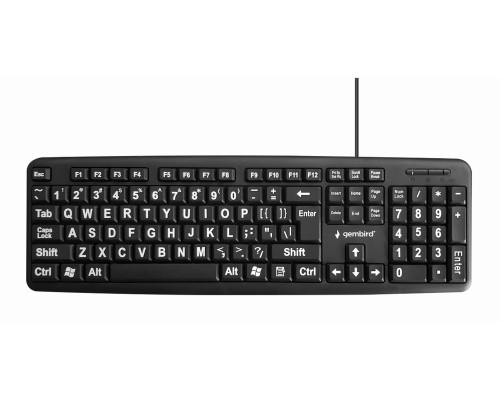 Standard keyboard with BIG lettersUS layoutblack