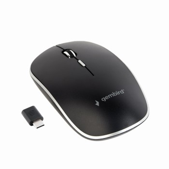 Gembird Silent Wireless Optical Mouse with Type-C Receiver