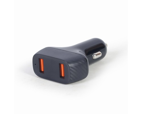 2-port USB car fast chargerQC3.036 W black