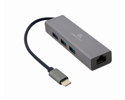USB-C Gigabit network adapter with 3-port USB 3.1 hub