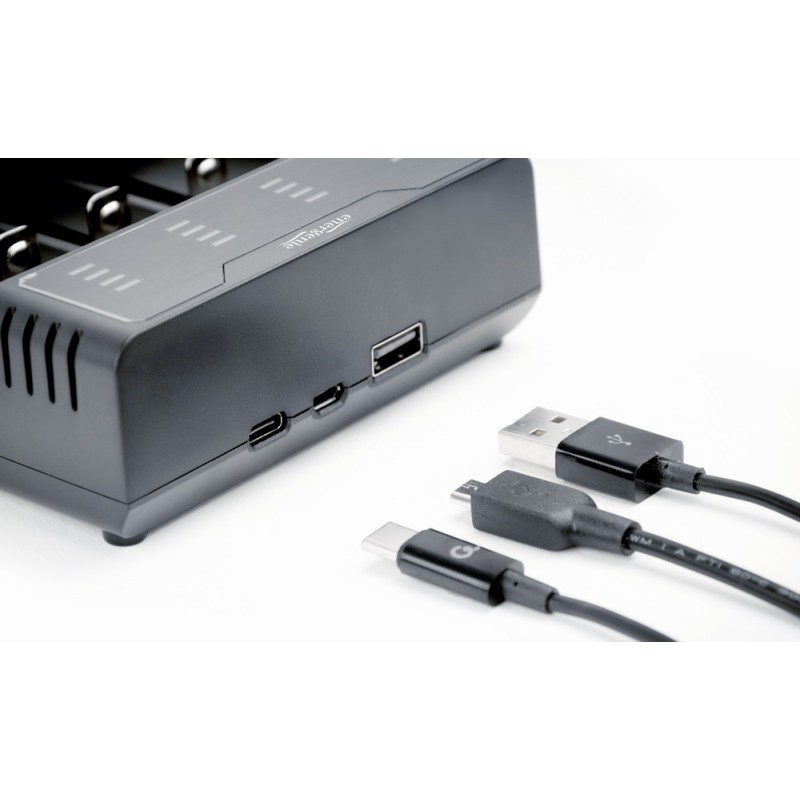 Energenie Ni-MH + Li-ion Fast Battery Charger Black