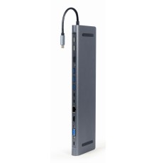 USB Type-C 9-in-1 multi-port adapter (USB hub + HDMI + VGA + PD + card reader + LAN + 3.5 mm audio)space grey