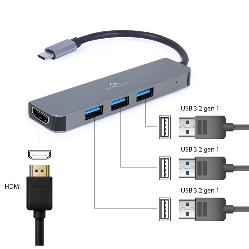 Cablexpert USB-C 2-in-1 Adapter