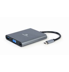 USB Type-C 6-in-1 multi-port adapter (Hub3.1 + HDMI + VGA + PD + card reader + stereo audio)space grey