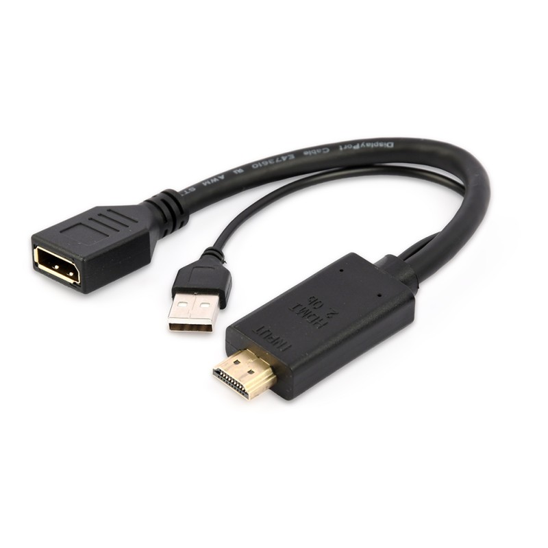 Cablexpert Active 4K HDMI Male to DisplayPort Female Adapter Black
