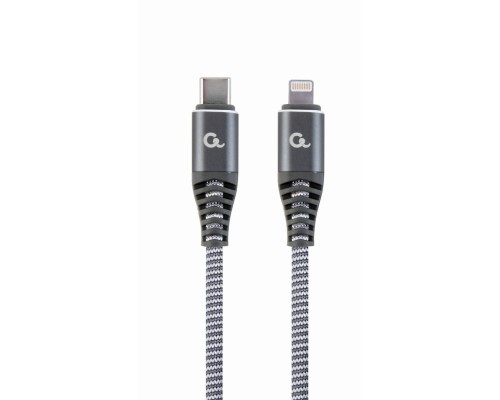 Premium cotton braided USB Type-C to 8-pins charging & data cable1.5 m