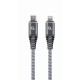 Premium cotton braided USB Type-C to 8-pins charging & data cable1.5 m