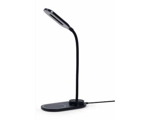 Desk lamp with wireless charger (black + white)