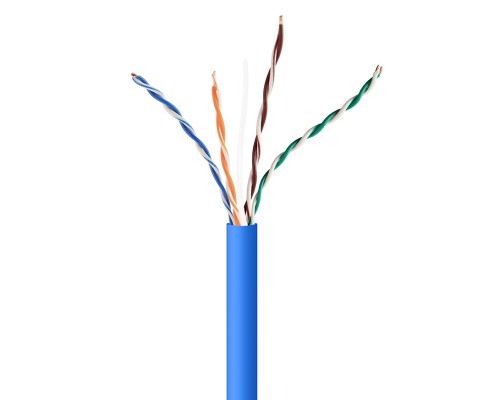 CAT5e UTP LAN cable (CCA)solid1000 ftblue