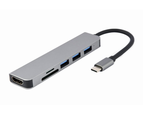 USB Type-C 6-in-1 multi-port adapter (Hub + HDMI + card reader)