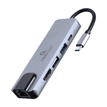 Cablexpert USB Type-C 5-in-1 Multiport Adapter (Hub + HDMI + PD + LAN)