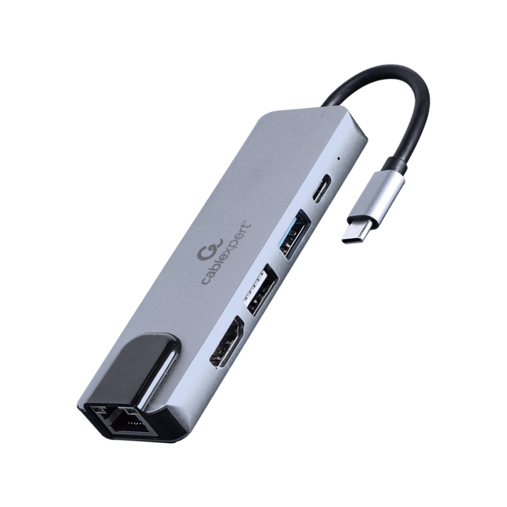 Cablexpert USB Type-C 5-in-1 Multiport Adapter (Hub + HDMI + PD + LAN)