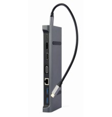 USB Type-C 9-in-1 multi-port adapter (Hub3.0 + HDMI + DisplayPort + VGA + PD + LAN + stereo audio)