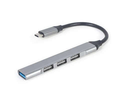 USB Type-C 4-port USB hub (USB3 x 1 portUSB2 x 3 ports)silver