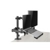 Gembird Adjustable desk mount with monitor arm and notebook tray