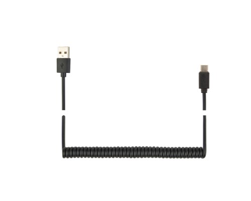 Coiled USB Type-C cable0.6 mblack