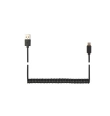 Coiled USB Type-C cable1.8 mblack
