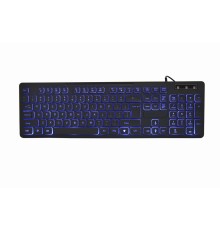 3-color backlight multimedia keyboardblackUS layout