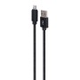 Cablexpert Cotton Braided 8-Pin Charging Cable 1.8m Black