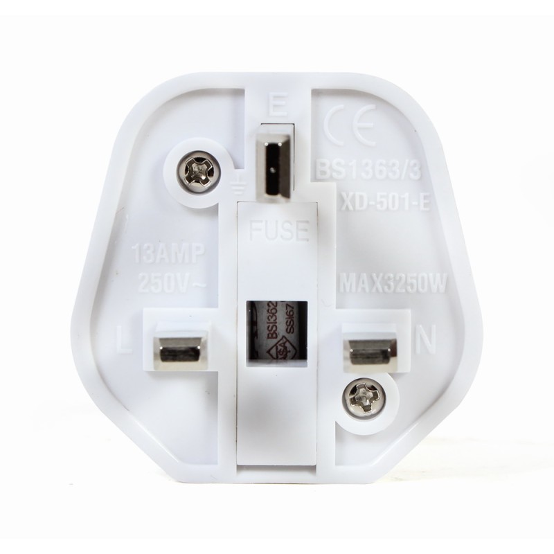 AC Power EU Schuko to UK Plug Adapter