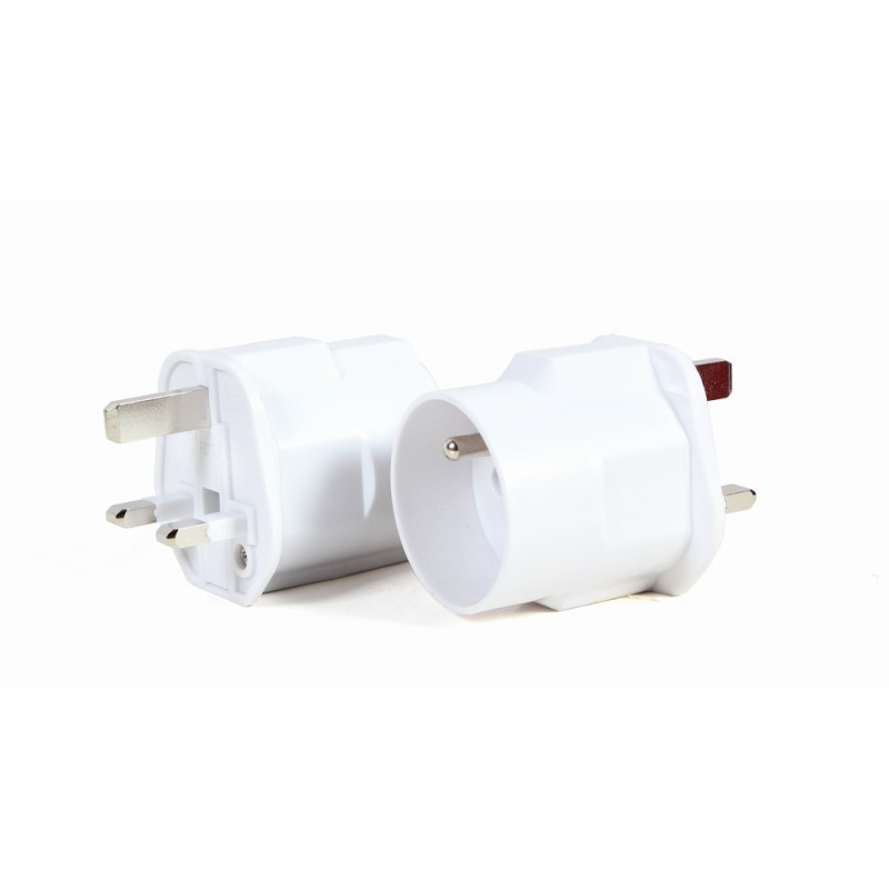 AC Power EU Schuko to UK Plug Adapter