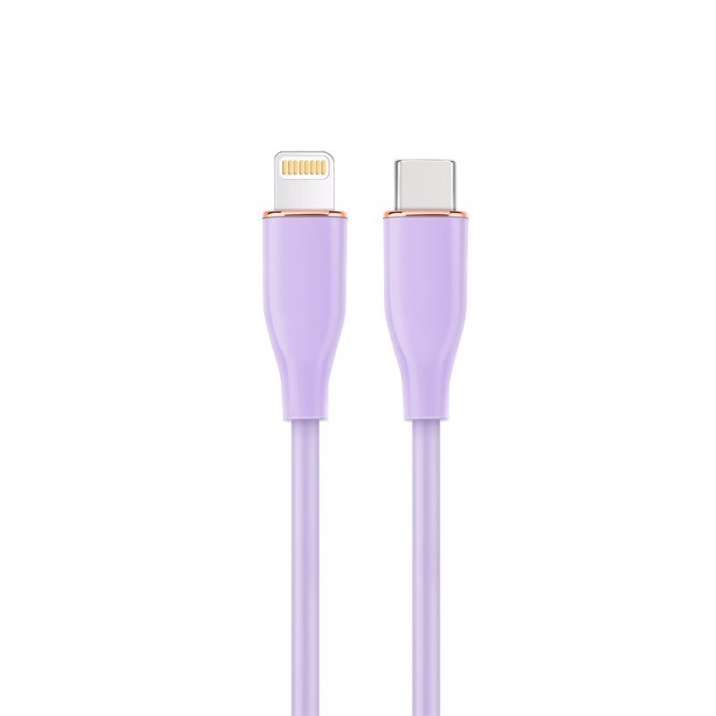 Cablexpert Premium Silicon USB Type-C to 8-Pin Cable 1.5m Violet