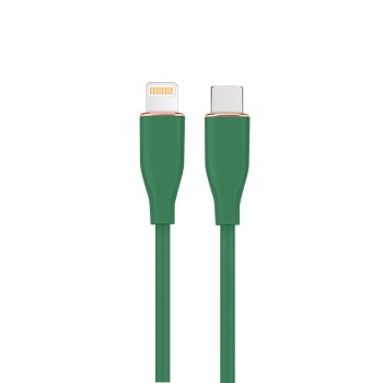 Cablexpert Premium Silicon USB Type-C to 8-Pin Cable 1.5m Green